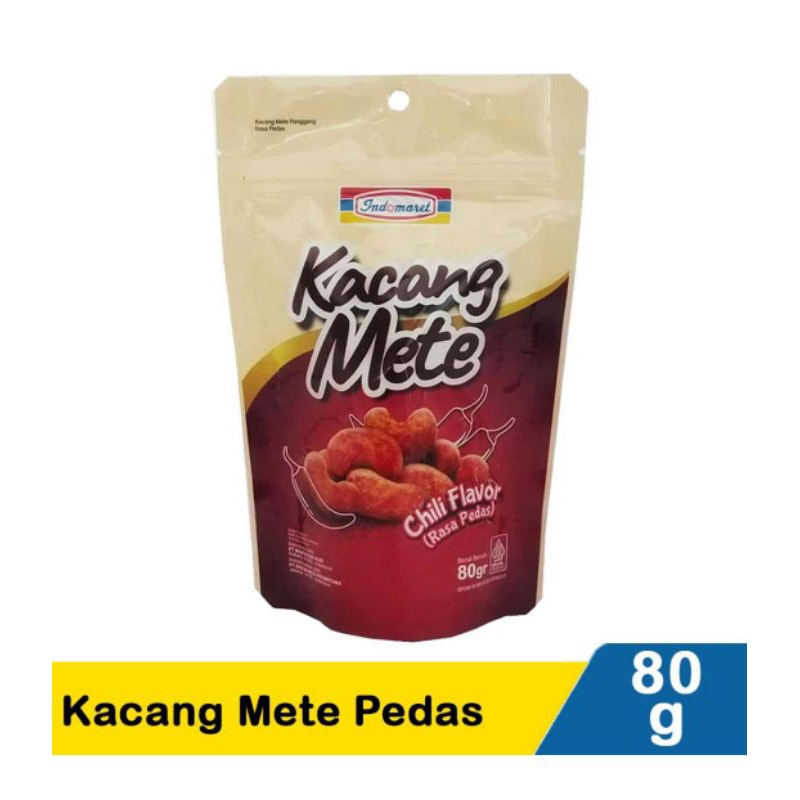 

Indomaret kacang mete chili flavor(rasa pedas) 80r