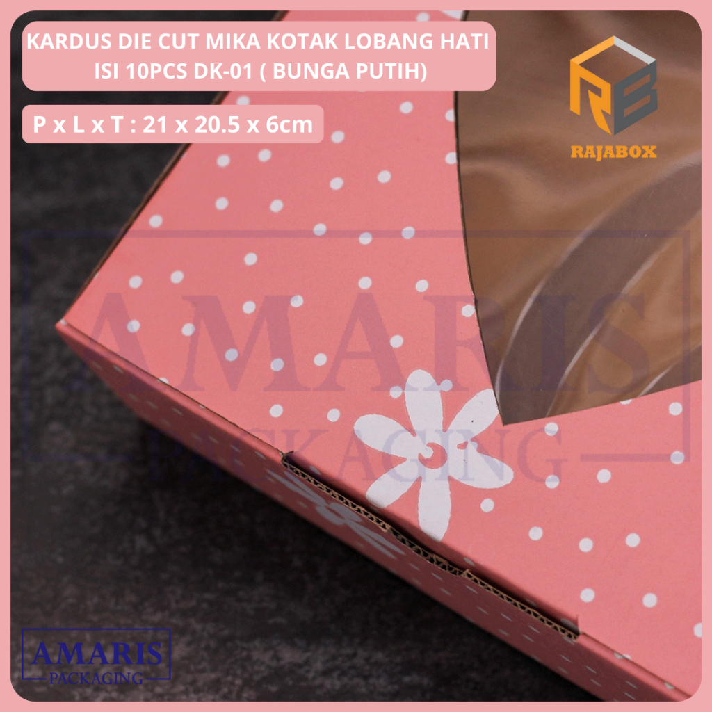 

DK-01 Kardus Die Cut Kotak Brownies Isi 10 Pcs RajaBox RB