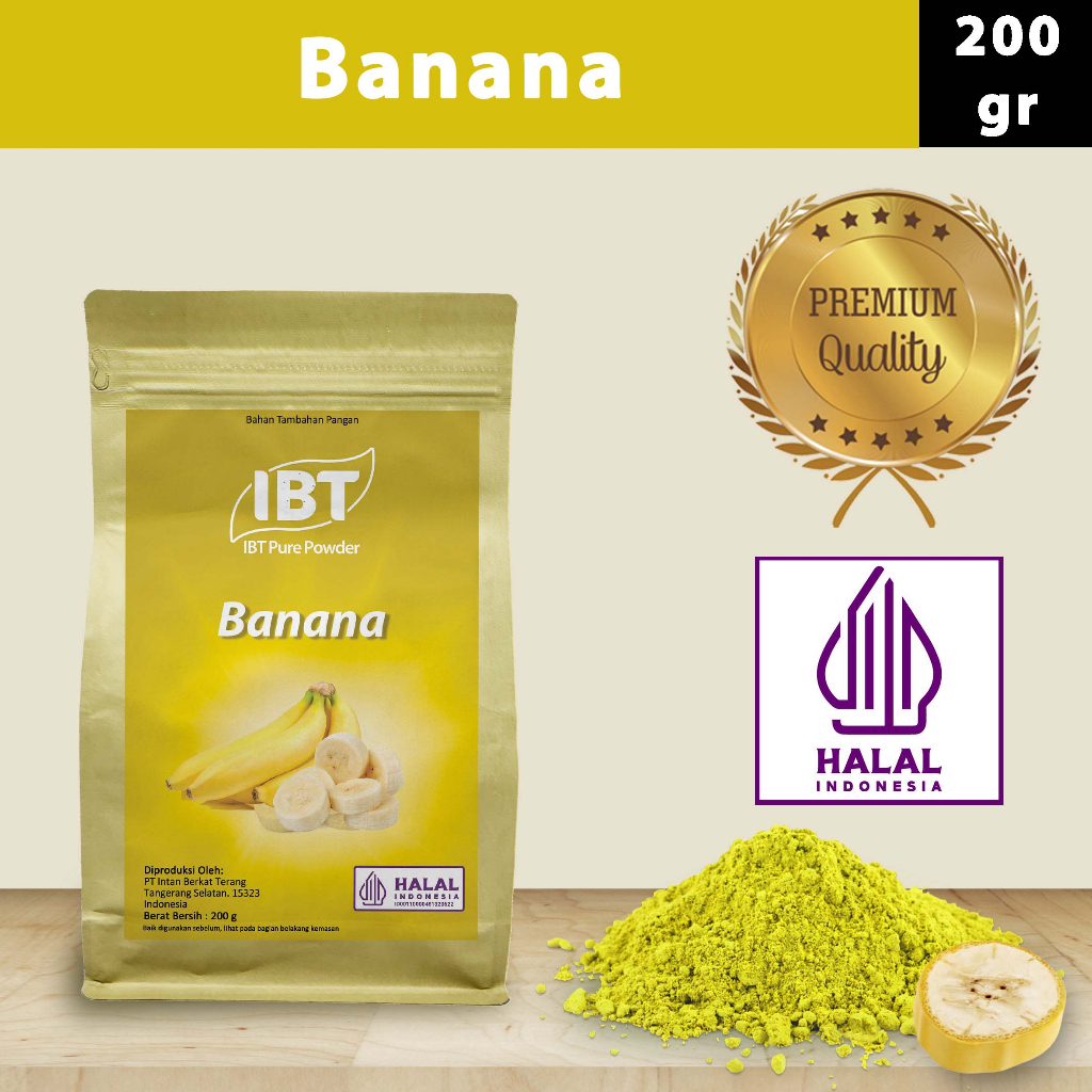 

Pure Banana Powder Essence Murni Bubuk Pisang Import Makanan Kue 200 gr