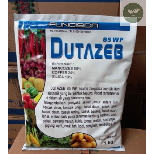 Fungisida Dutazeb 85 WP 1kg mancozeb biru untuk mengendalikan jamur dan busuk buah tanaman cabe jeruk kentang fungisida sistemik