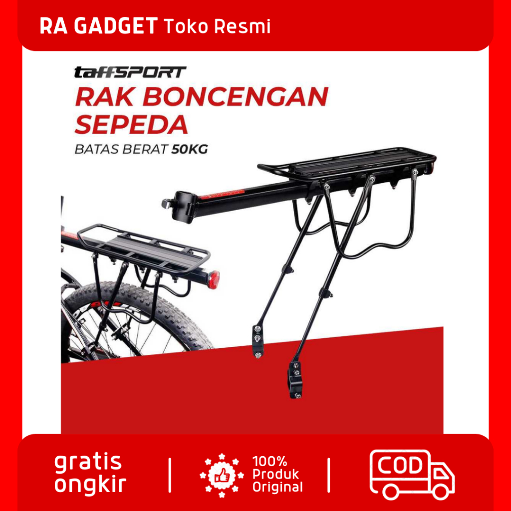 Rak Boncengan Belakang Sepeda Rear Rack Screw Mount Sandaran Back Seat Bicycle / Kerangka Jok Boncen