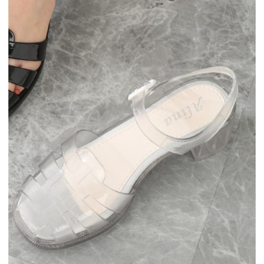 Discount Sandal Jelly Wanita Wedges Import Alina Tali Belakang 758-2