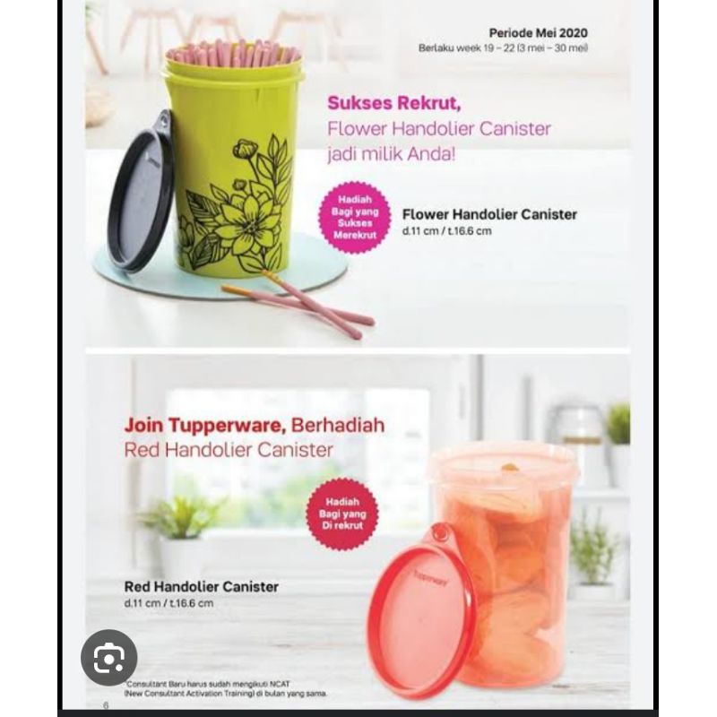 Handolier canister tupperware / toples tupperware