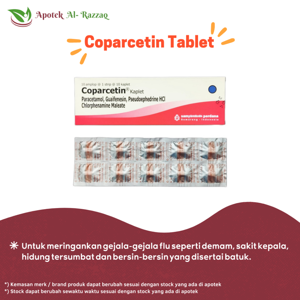 Coparcetin Strip 10 Kaplet - Flu dan Batuk Berdahak