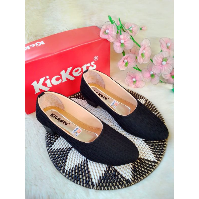 Sepatu rajut heels/ sepatu sandal Kickers/ sepatu Kickers wanita/ sepatu wanita heels rajut 4cm hak 