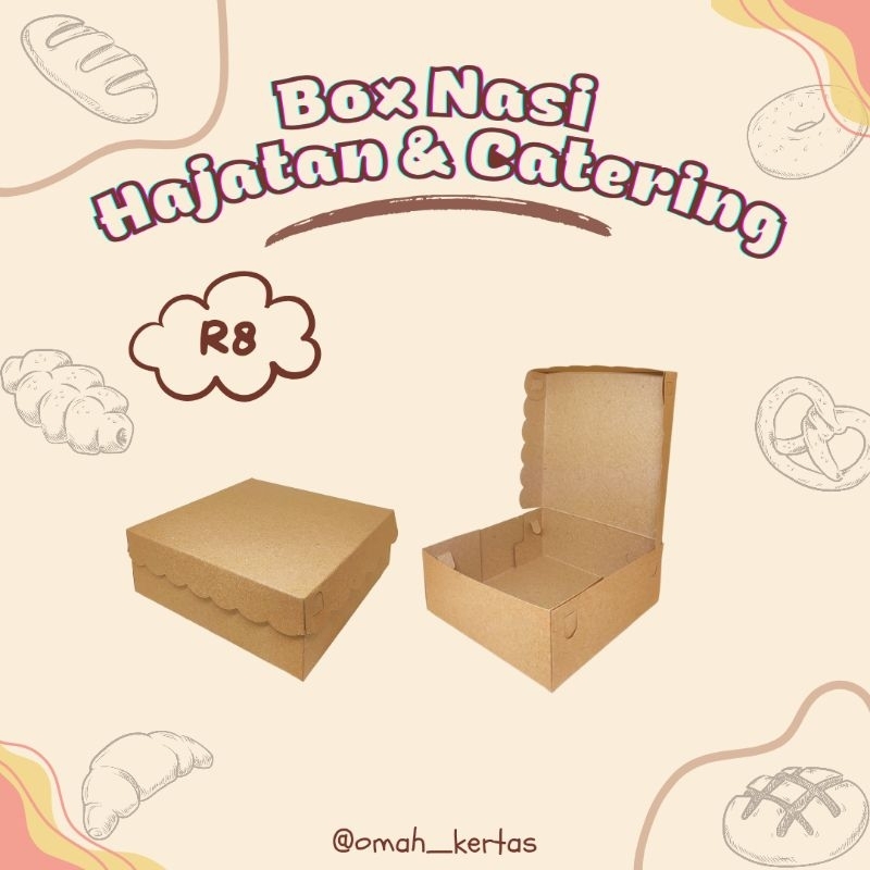 

Box Nasi Kotak R8 renda/ Dus Nasi Catering/ Dus Hajatan