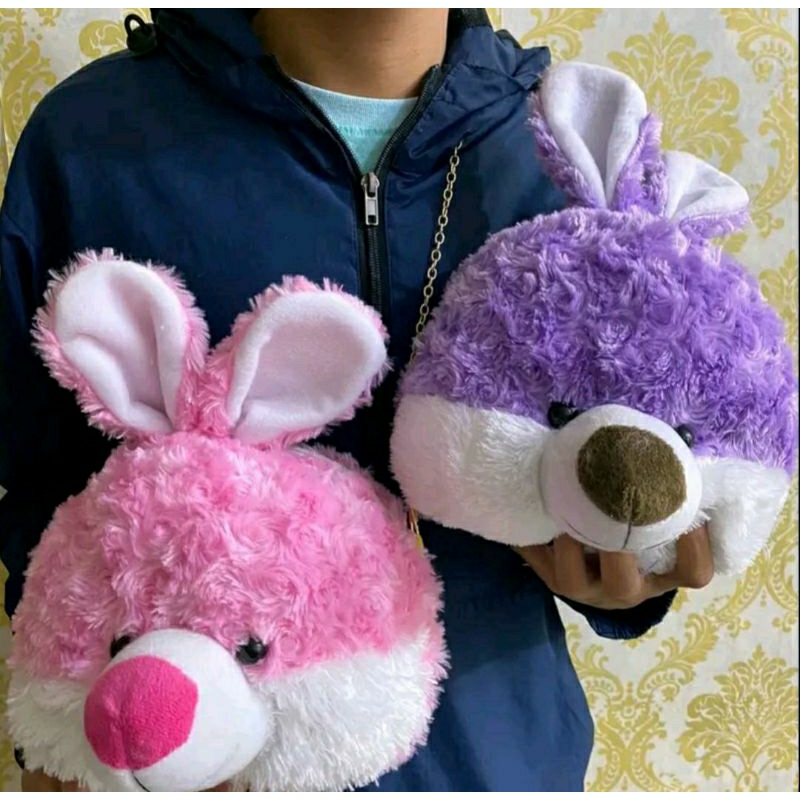 TAS BONEKA KEPALA KELINCI
