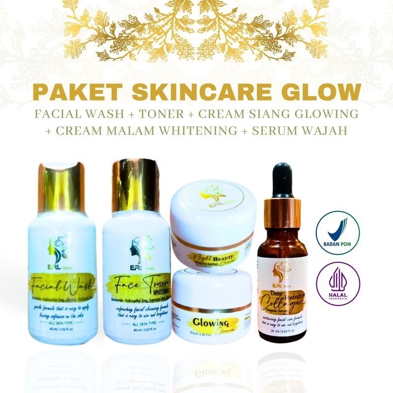 PAKET SKINCARE GLOW SABUN CAIR + SERUM ERL BEAUTY