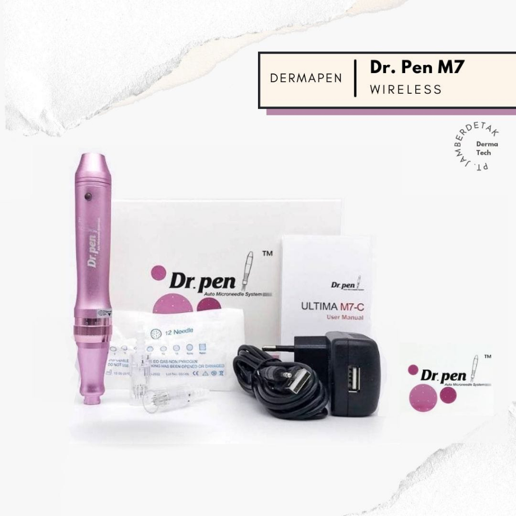 Dr Pen Ultima M7-W Nirkabel Wireless Dermapen Scar Bopeng Acne Stretchmark Sulam Alis Sulam Biibir