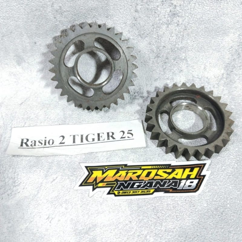 GIGI RASIO TIGER 2 MATA 25 RASIO OPLOS HEREX PNP MARQSAH RACING