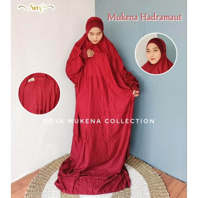 Mukena Rayon Twill Hadromaut Manset Terusan