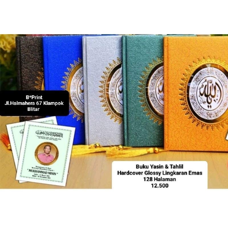 

BUKU YASIN & TAHLIL Arab dan Terjemahan HARDCOVER TEBAL 128 halaman Free Sisip Foto Free Plastik
