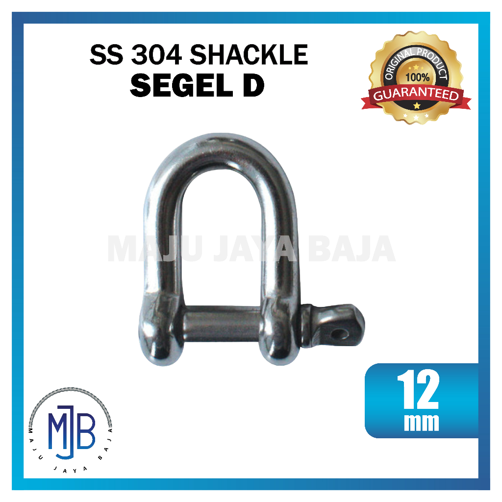 Shackle D Stainless Steel 304 - 12 mm