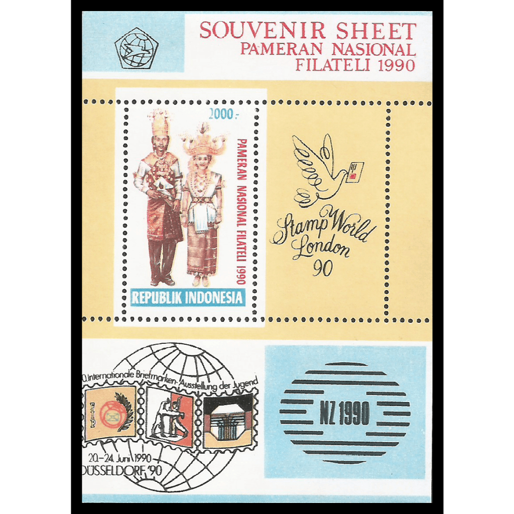 

Souvenir Sheet Prangko Perangko Indonesia Seri Panfila 1990 SS-92 Kondisi Mint