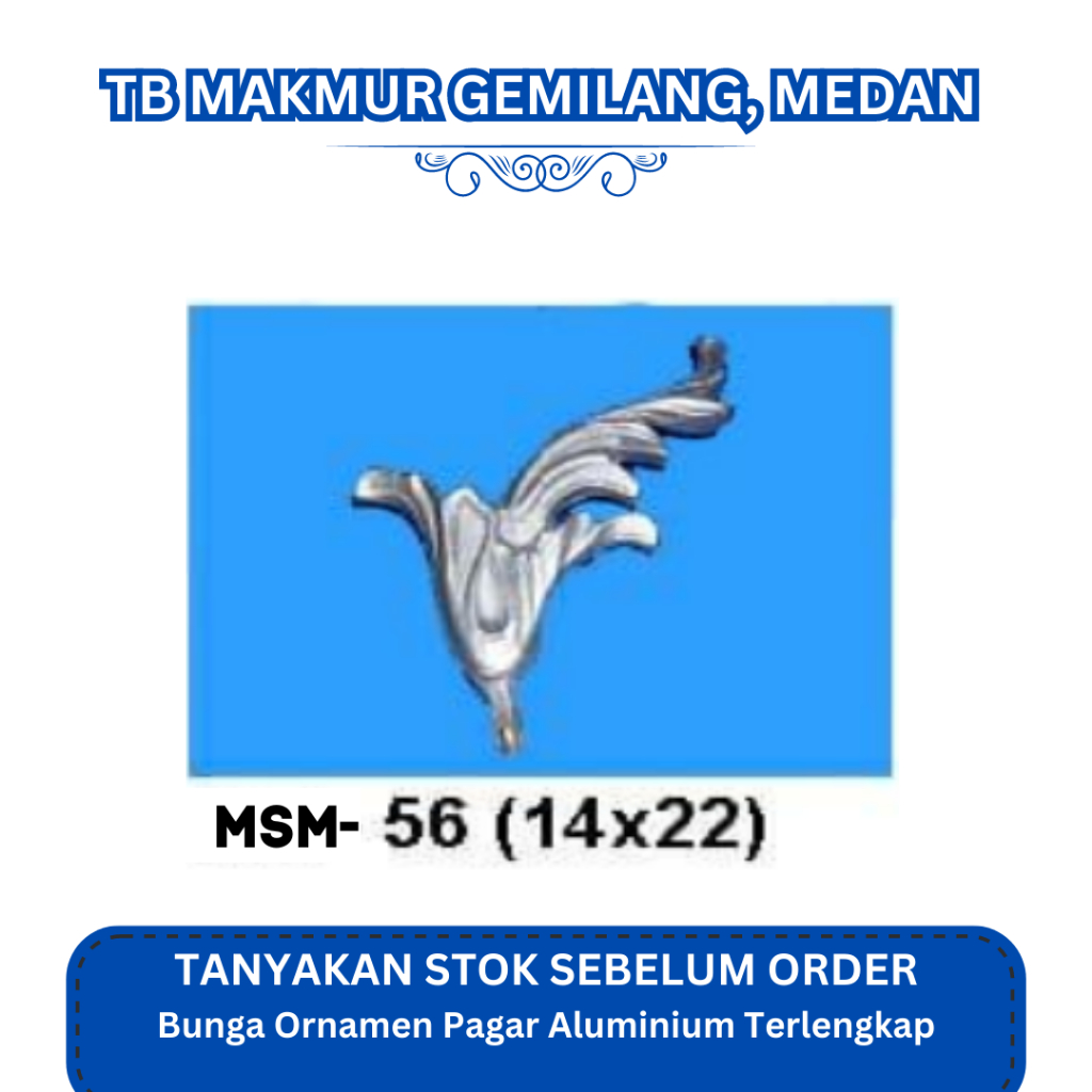 Ornamen/Bunga Pagar Aluminium 56