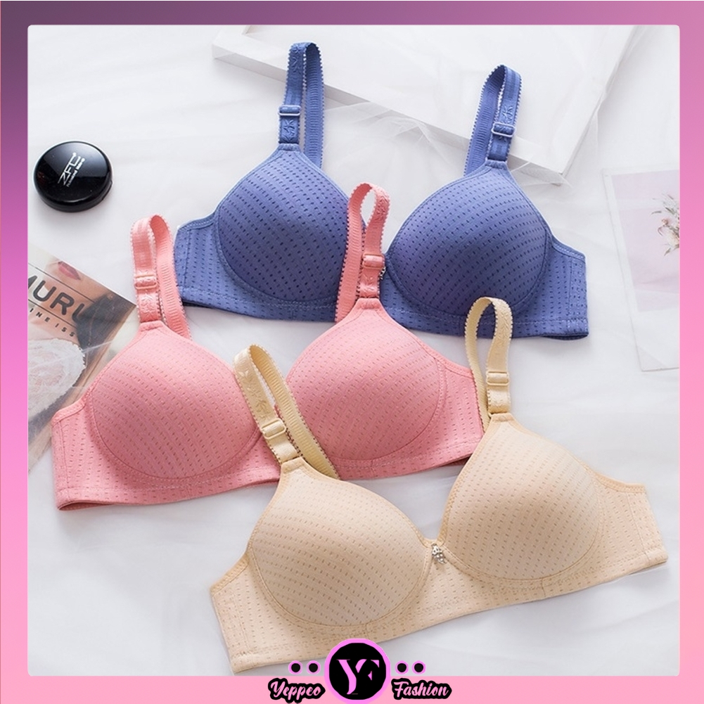 •YF• BR1141 BH Renda Wanita Push Up Seksi Seamless Sexy Full Cup Tanpa Kawat Tali Adjust motif