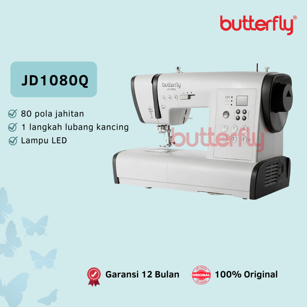 Mesin Jahit Portable BUTTERFLY JD1080 Q
