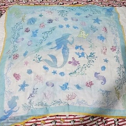 Syal Ariel preloved blue