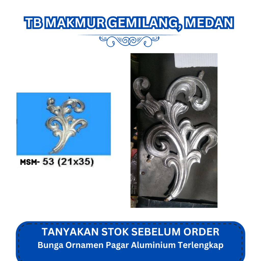 Ornamen/Bunga Pagar Aluminium 53