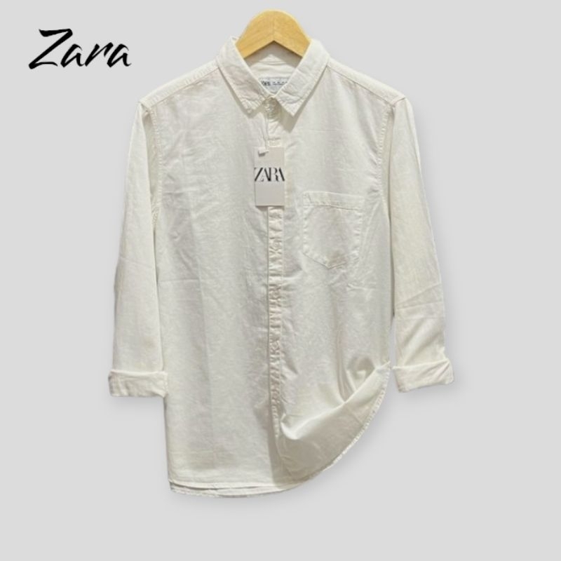 Kemeja Pria KERAH ZARA MAN  Polos Catun Twill Panjang All Variant // Kemeja Pria Terlaris // Kemeja 