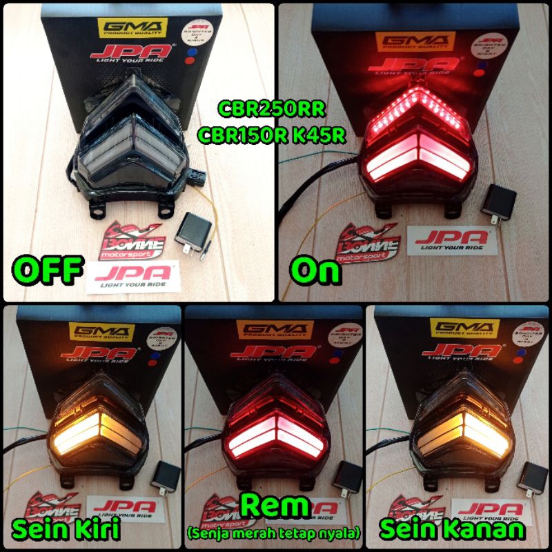 Stoplamp Lampu Belakang 3in1 JPA GMA CBR250RR, CBR150R K45R