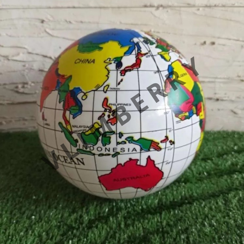 READY Mainan Bola Karet Bola Peta Dunia Mainan Edukasi