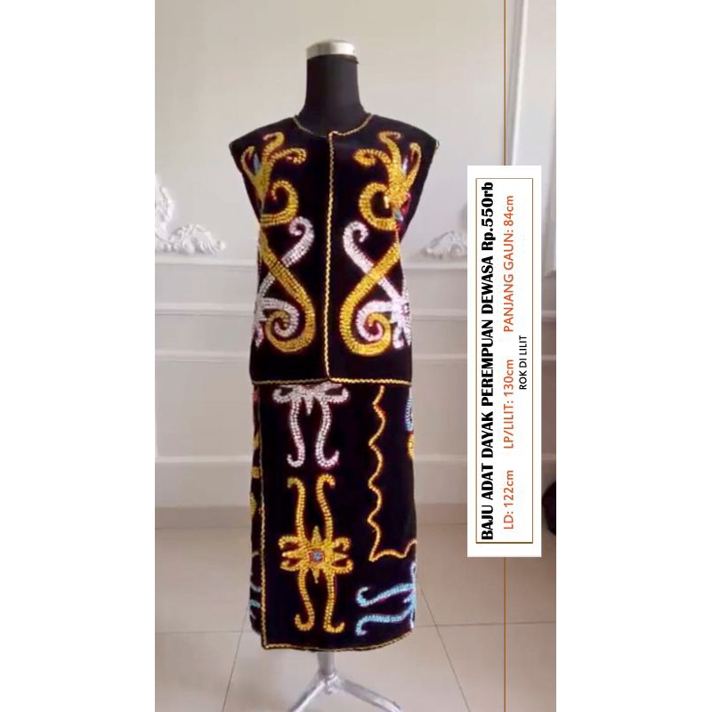 (GRATIS ONGKIR) BAJU ADAT DAYAK PEREMPUAN DEWASA /BAJU TRADISIONAL DAYAK/BAJU DAERAH DAYAK/BAJU TRAD