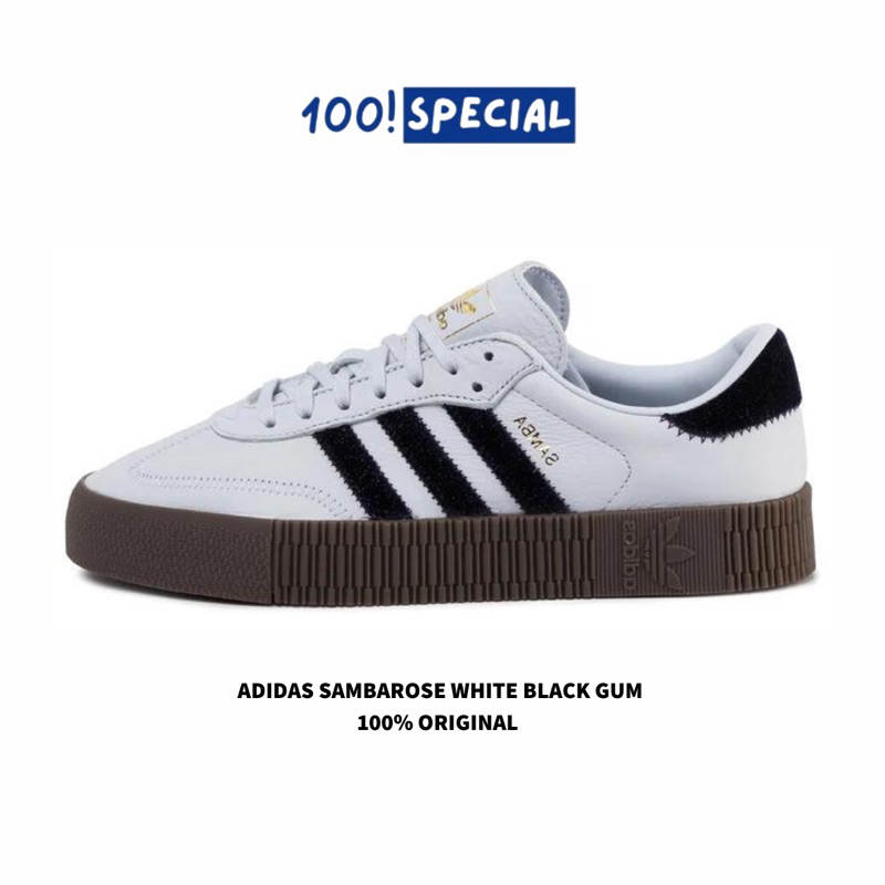 Sepatu Adidas Sambarose White Black Gum BNIB Original