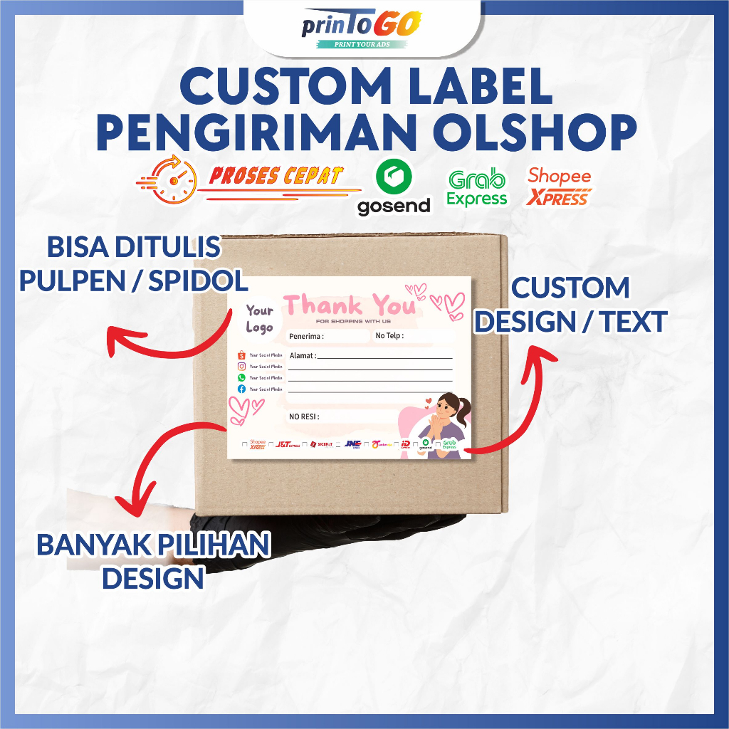 

LABEL PENGIRIMAN OLSHOP / STIKER PENGIRIMAN OLSHOP / LABEL PENGIRIMAN