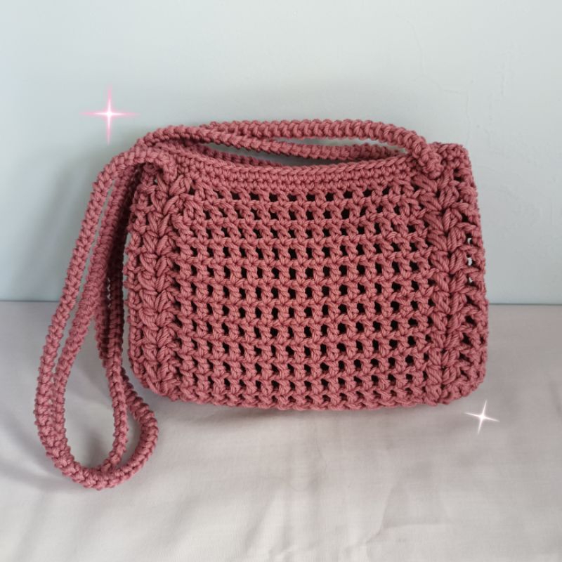 crochet net bag rajut