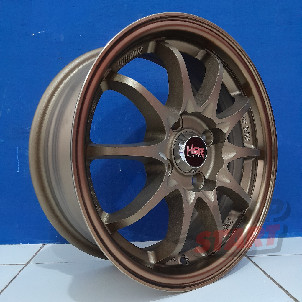 Pelek mobil ring14 Hsr wheel Hiroshima lobang baut 4x100 velg mobil vios jazz city corolla datsun r1