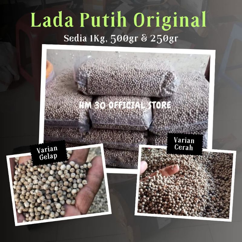 

Lada Putih Original 1Kg 500gr 250gr Termurah Butir Best Quality Super Pedes Bumbu Dapur Grade A & B Premium Bersih Pilihan Terbaik White Papper Cerah Gelap