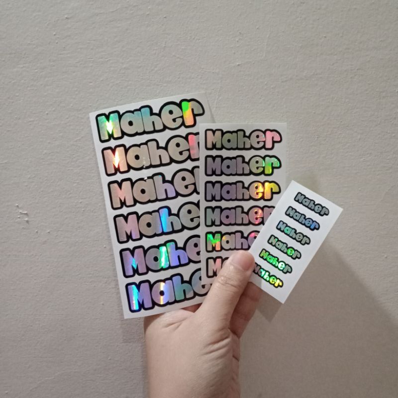 

stiker Hologram Waterproof /bikinstikernama Hologram