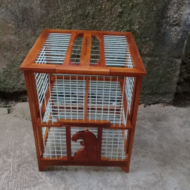 DONGDANG MERPATI 2 PINTU BAHAN JATI RUJI FIBER