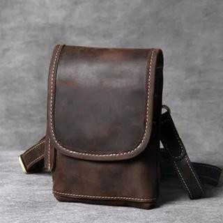 Tas selempang mini pria kulit asli - tas pria kulit sapi asli