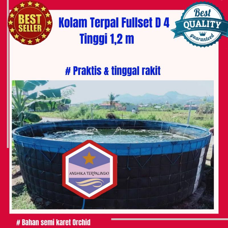 Kolam Terpal Bulat Fullset D4T1,2