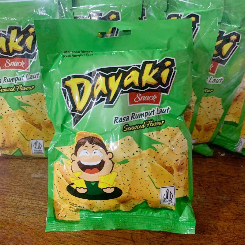 

DAYAKI SNACK RASA RUMPUT LAUT 1 PACK ISI 10 BUNGKUS @18gr