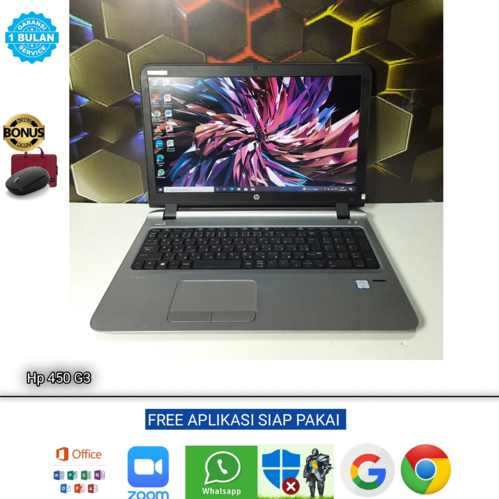 Laptop Hp 450 G3 Intel Core i5 Gen 6 Ram 8GB SSD 256GB Windows 10