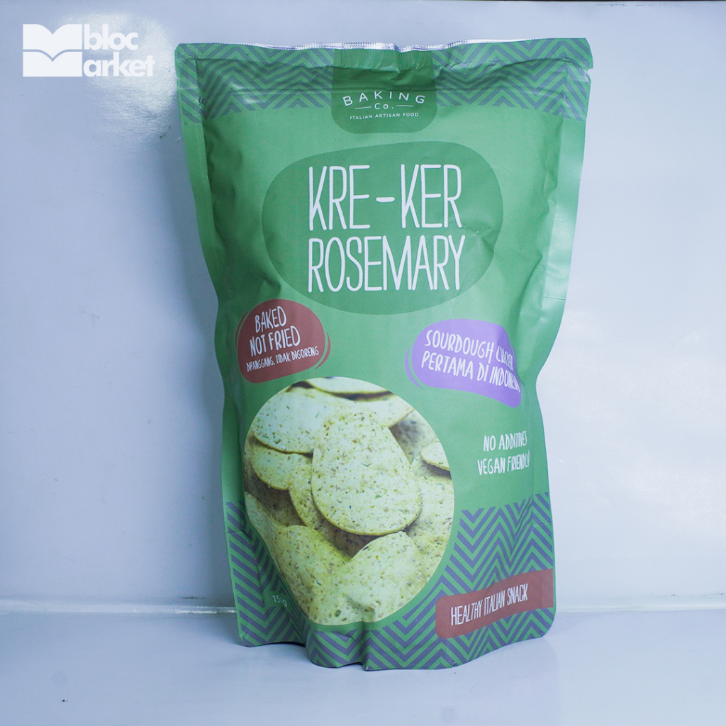 

BAKING CO KRE-KER ROSEMARY & EXTRA VIRGIN OLIVE OIL 150GR | SNACK SEHAT