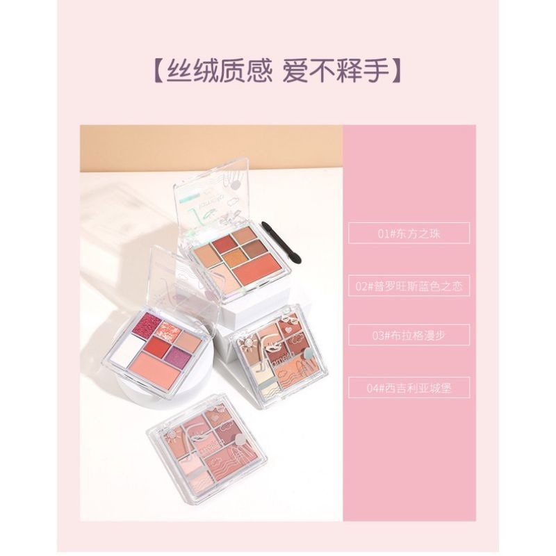 Eyeshadow Lameila 7 Warna Highlighter Sakura City Pallete Tahan Lama