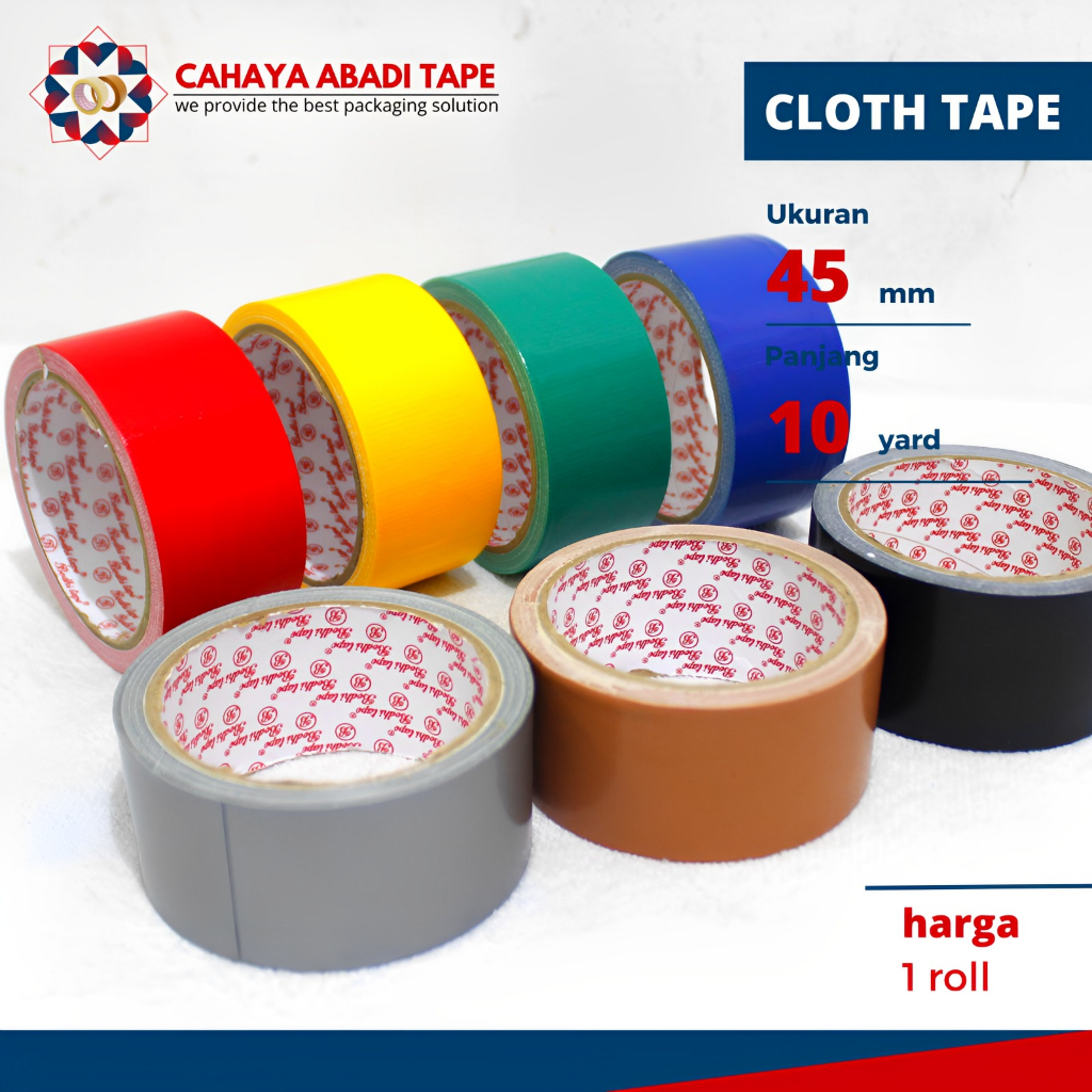 

LAKBAN KAIN BODHI 2INC X 10YARD PER ROLL PILIHAN WARNA