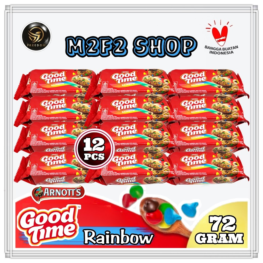 

Good Time Rainbow Cookies | Kukis Cokelat Warna Warni - 72 gr (Kemasan 12 Pcs)