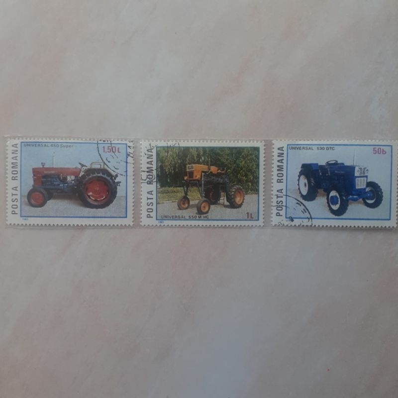 

Perangko Romania Rumania Romanian Tractors Tahun 1985 set 3pcs