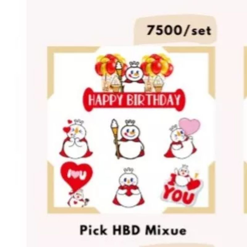 Topper Kertas Hiasan Kue Tart Hiasan Kue Ulang Tahun Topper Kertas Karakter Mixue Barbie Transformer