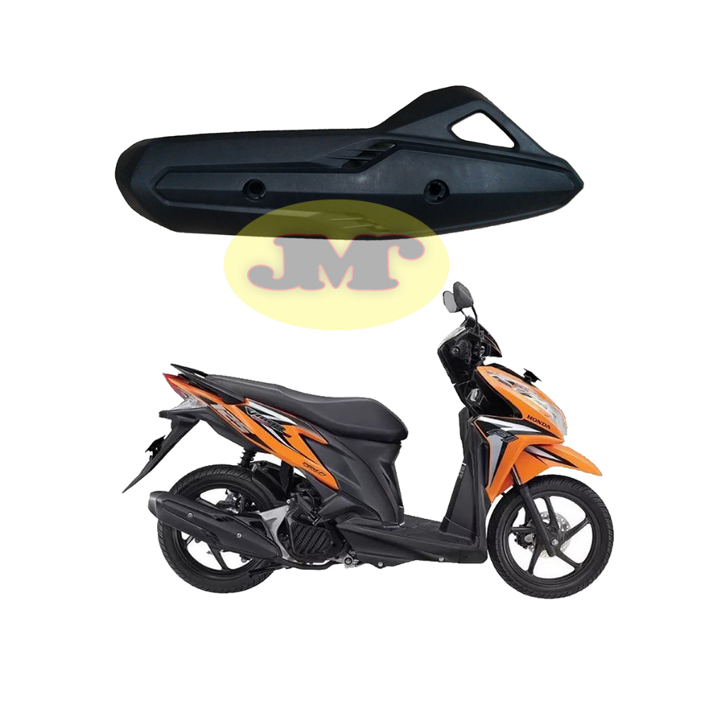 Cover Tameng Tutup Knalpot Vario Techno 125 l Sparepart Variasi Pelindung Knalpot Motor Vario 125 l 