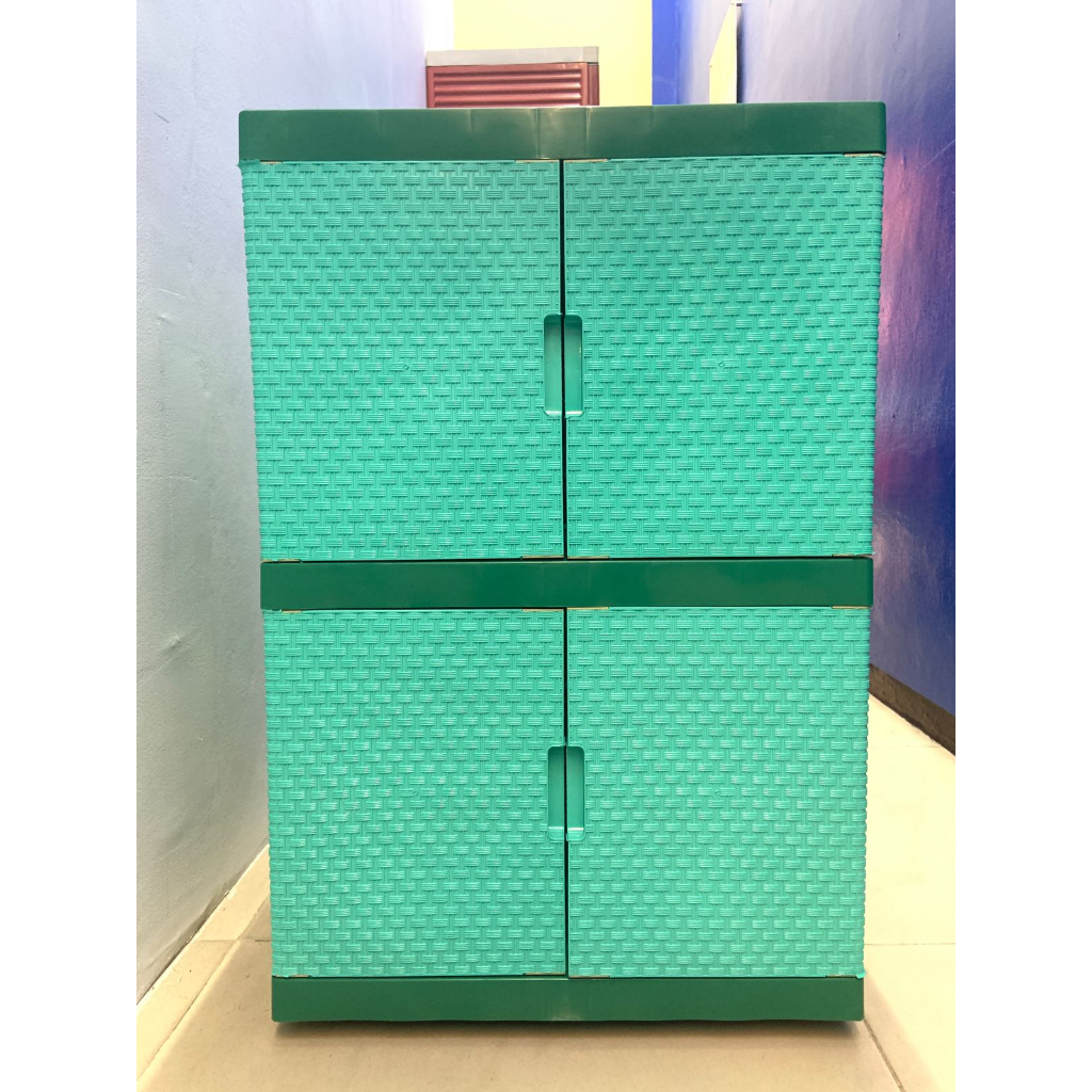 Lemari Plastik / Lemari Pakaian Serbaguna / Lemari Rotan Susun 2