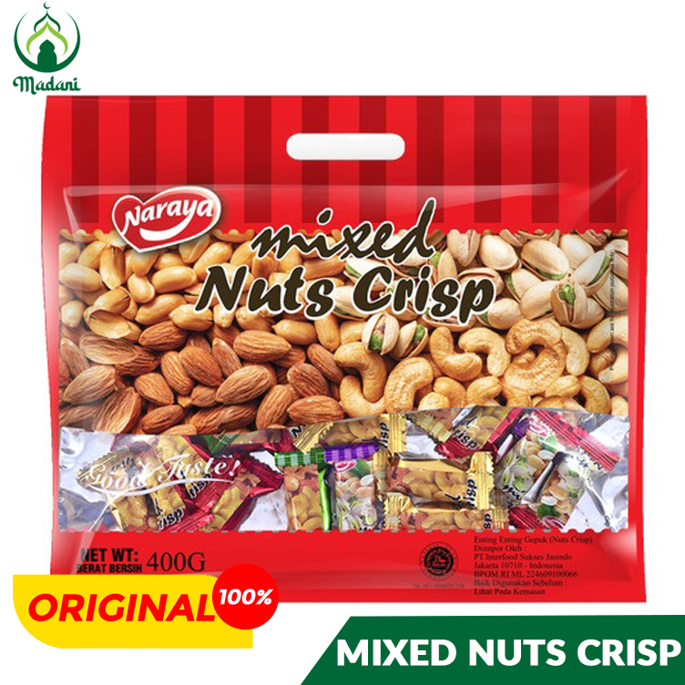 

Naraya Mixed Nuts Crisp Campuran Kacang Arab & Permen Kacang 400g