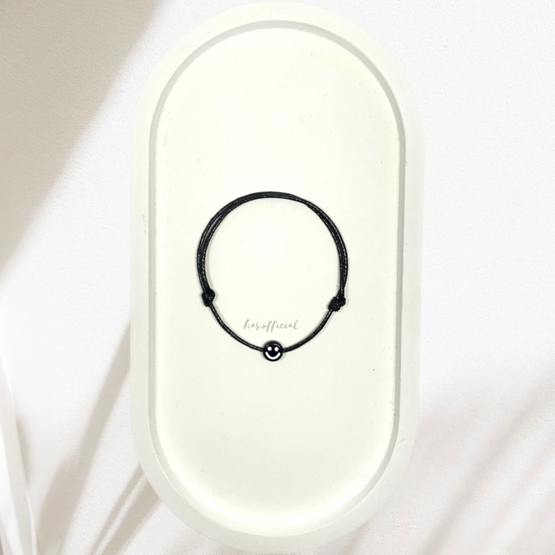 [ SMILE BRACELET ] Gelang smile tali korean style / Gelang Hitam Smile