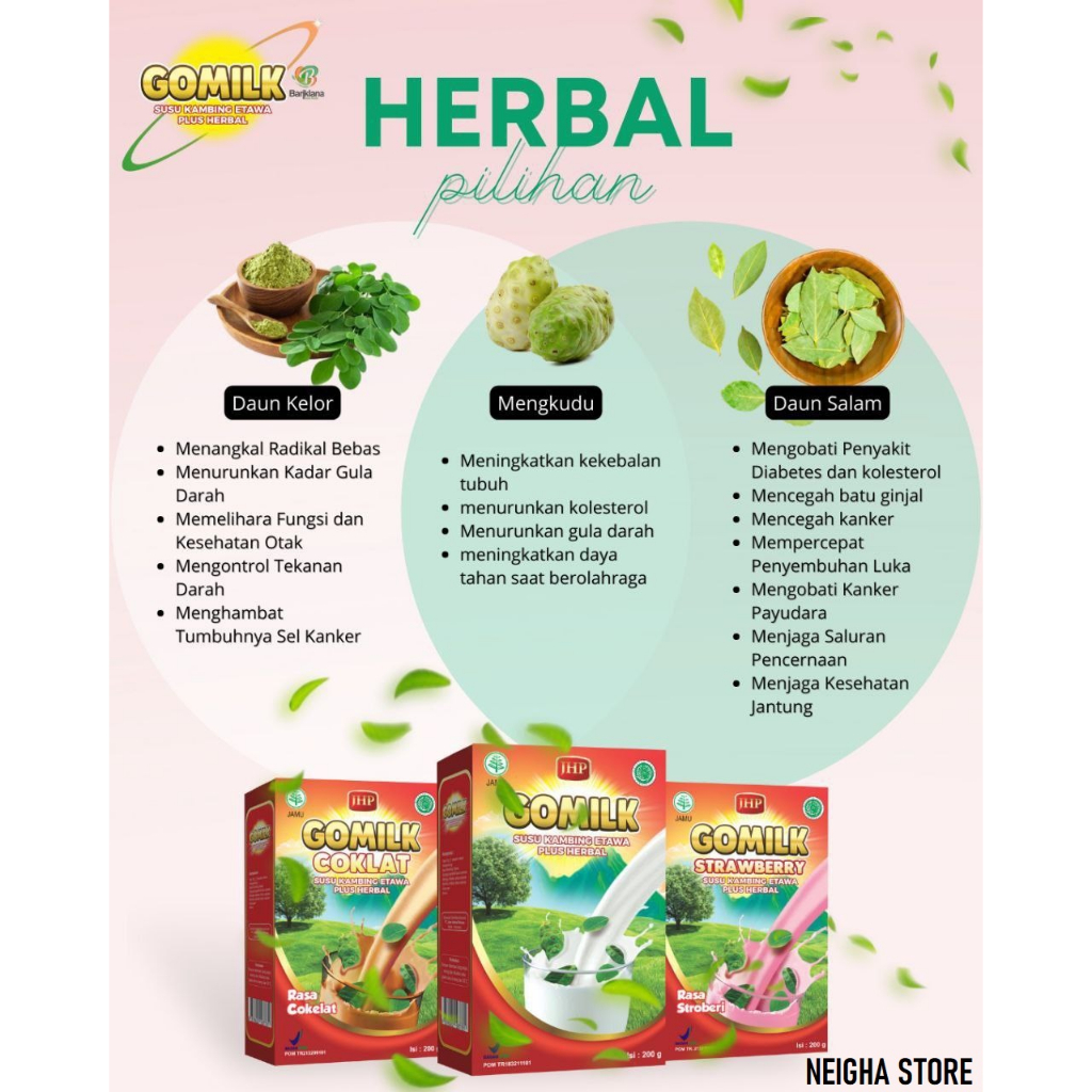 

GOMILK Susu Kambing Etawa Plus Herbal - 200 gram BPOM