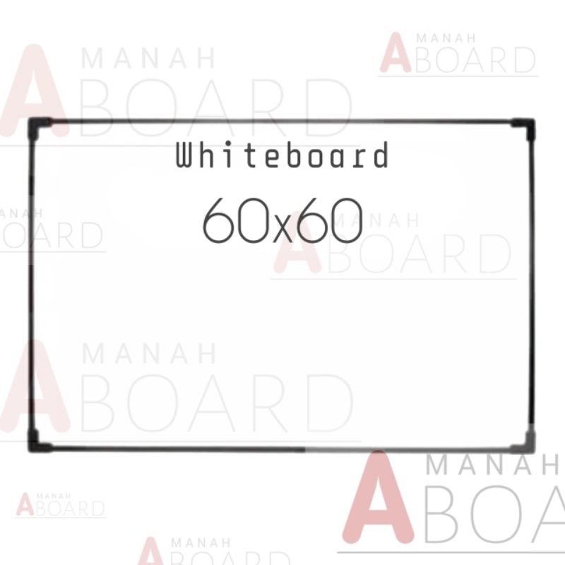 

Papan Tulis Whiteboard 60 x 60 dua sisi putih dan hitam